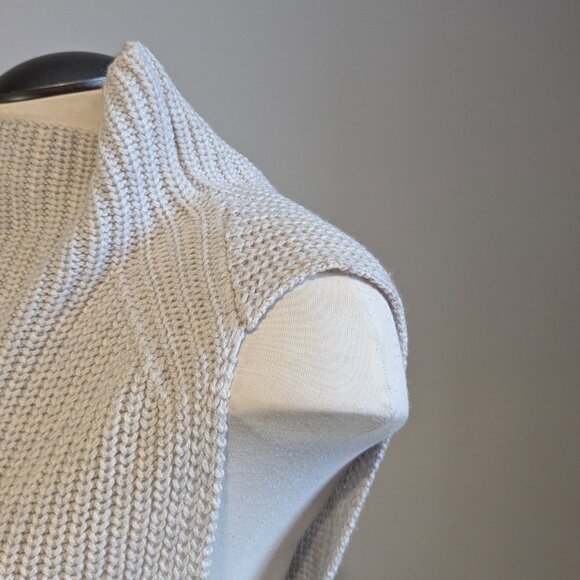 Wilfred 100% Wool Turtleneck Tunic Vest Cream Medium Italian Yarn - Picture 7 of 15